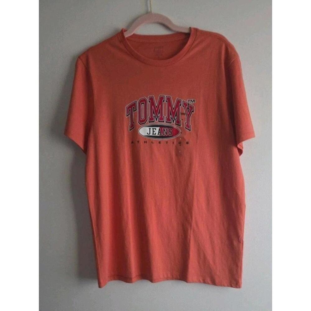 Tommy Hilfiger shirt women M Orange 100%cotton